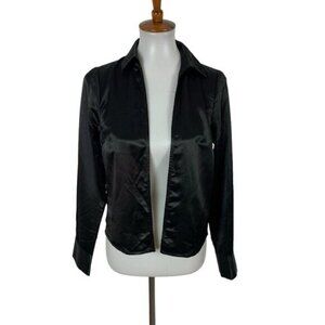 Envme Women’s Top Small Black Open Front Long Sleeve
